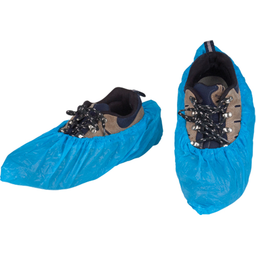 CPE Shoe Covers, X-Large, Polyethylene, Blue Brunswick Fyr & Safety