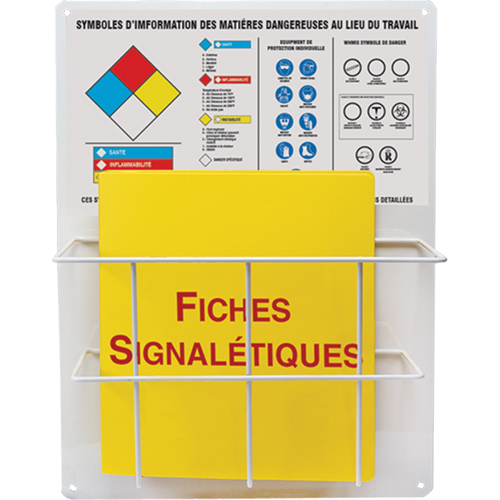 Panneaux de style panier pour mati&egrave;res dangereuses, Français, Compris reliures Brunswick Fyr & Safety