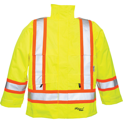 Professional&reg; Journeyman&reg; 300D Jackets, Polyester, Small, High Visibility Lime-Yellow Brunswick Fyr & Safety