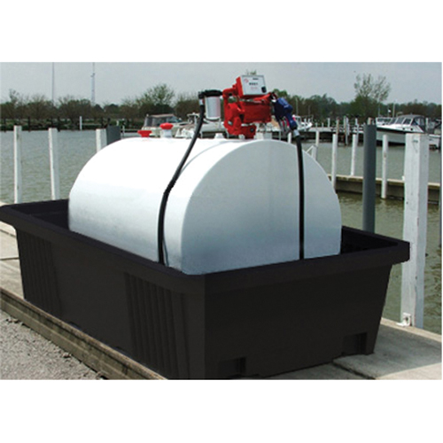 Poly-Tank&reg; Containment Unit 550 With Drain, 113" L x 71" W x 32" H, 750 US gal. Capacity Brunswick Fyr & Safety
