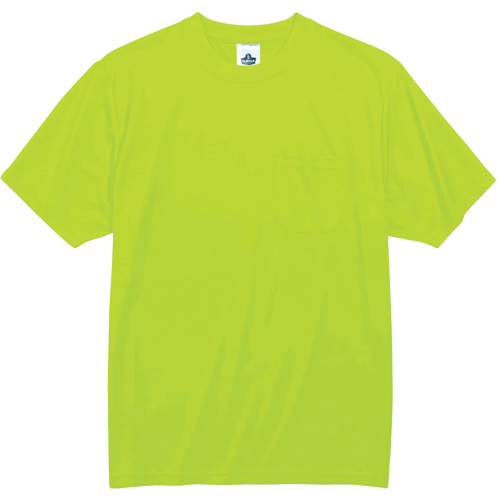 GloWear 8089 Non-Certified T-Shirt, Polyester, Small, High Visibility Lime-Yellow Brunswick Fyr & Safety