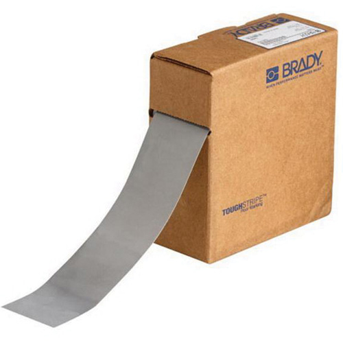 ToughStripe&reg; Floor Marking Tape, 2" x 100', Polyester, Grey Brunswick Fyr & Safety