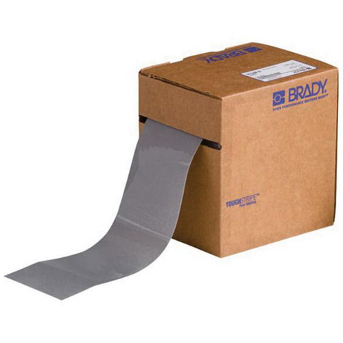 ToughStripe&reg; Floor Marking Tape, 3" x 100', Polyester, Grey Brunswick Fyr & Safety
