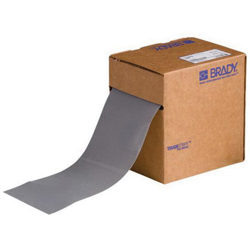 ToughStripe&reg; Floor Marking Tape, 4" x 100', Polyester, Grey Brunswick Fyr & Safety