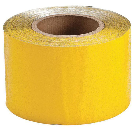 Temporary Pavement Marking Tape, 4" x 150', Vinyl, Yellow Brunswick Fyr & Safety