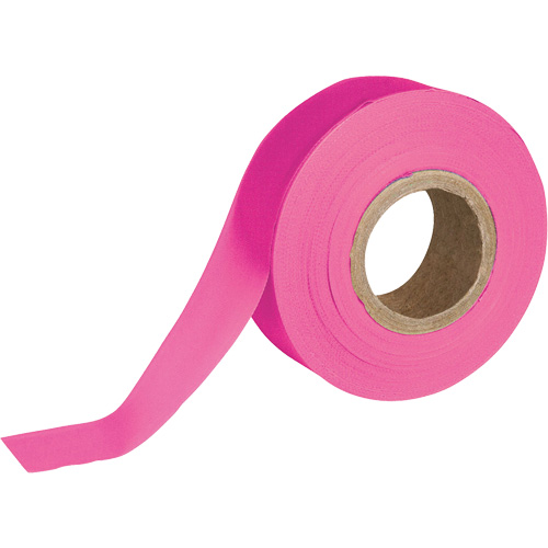 Ruban pour signalisation, 1,188" la x 150' lo, Rose fluorescent Brunswick Fyr & Safety