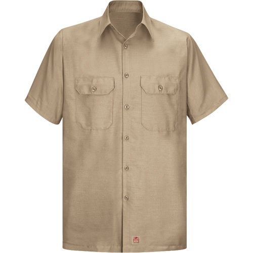 Chemise &agrave; manches courtes en tissu ind&eacute;chirable, Hommes, Grand (grande taille), Khaki Brunswick Fyr & Safety