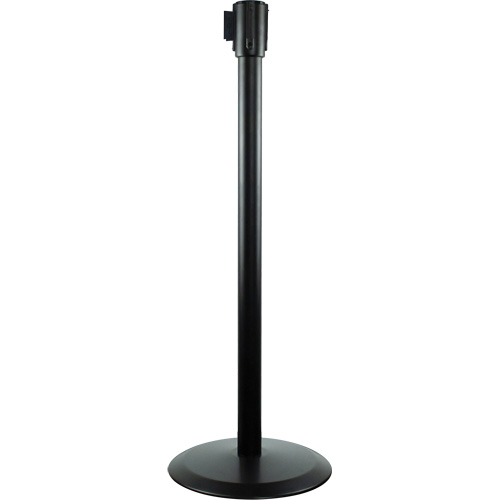 Poteaux recepteurs Slimline TensaBarrier, Hauteur de 38", Noir Brunswick Fyr & Safety