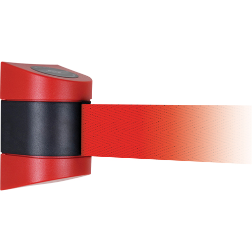 TensaBarrier&reg; Wall Mounted Units, Plastic, Screw Mount, 15', Red Tape Brunswick Fyr & Safety