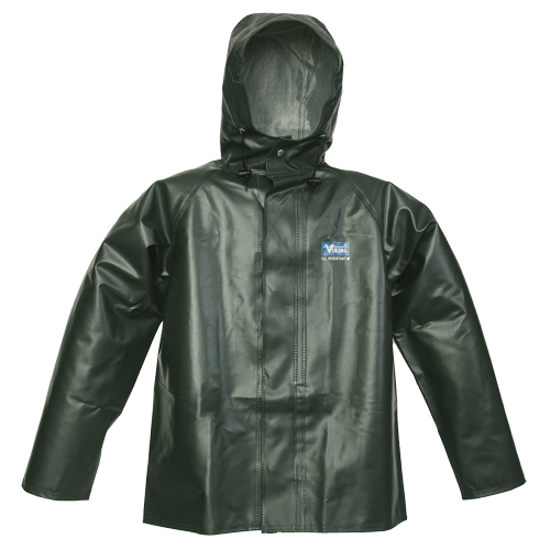 Manteau de pluie Journeyman r&eacute;sistant aux produits chimiques, 3T-Grand, Vert, Polyester/PVC Brunswick Fyr & Safety