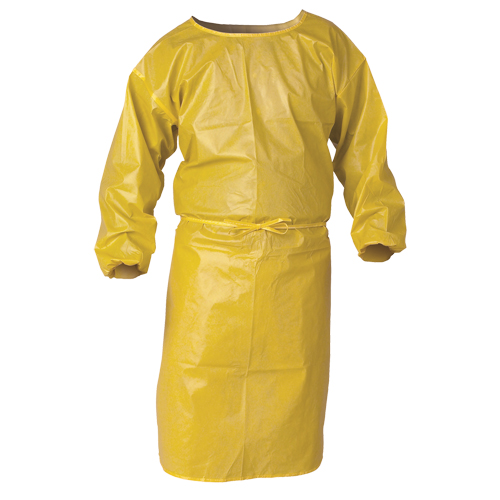 Blouse de protection contre la vaporisation de produits chimiques A70 KLEENGUARD, Polypropyl&egrave;ne, Jaune, 34" la x 44" lo Brunswick Fyr & Safety