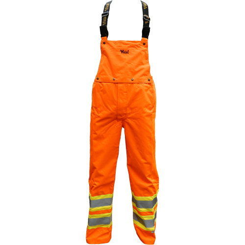Pantalon de s&eacute;curit&eacute; Journeyman d&eacute;tachable &agrave; bavette, Polyester, Petit, Orange haute visibilit&eacute; Brunswick Fyr & Safety