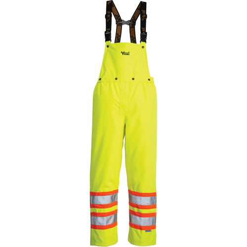Pantalon de s&eacute;curit&eacute; Journeyman d&eacute;tachable &agrave; bavette, Polyester, Petit, Jaune lime haute visibilit&eacute; Brunswick Fyr & Safety