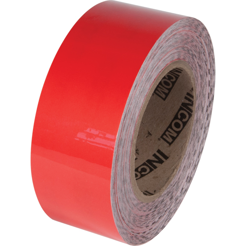 Tuff Mark&reg; Floor Marking Tape, 4" x 100', Polyester, Red Brunswick Fyr & Safety