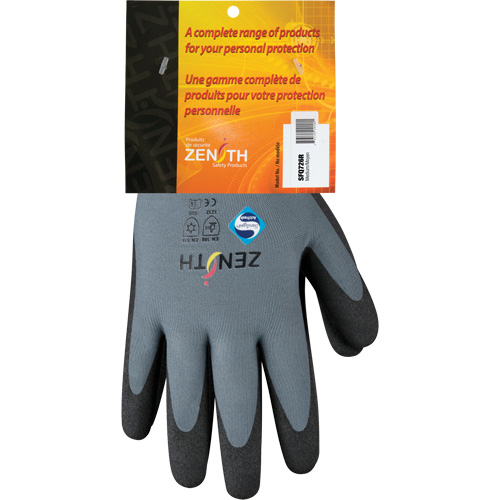 Gants enduits de premi&egrave;re qualit&eacute; ZX-30°, 8/Moyen, R&ecirc;vetement PVC, Calibre 15, Enveloppe en Nylon Brunswick Fyr & Safety