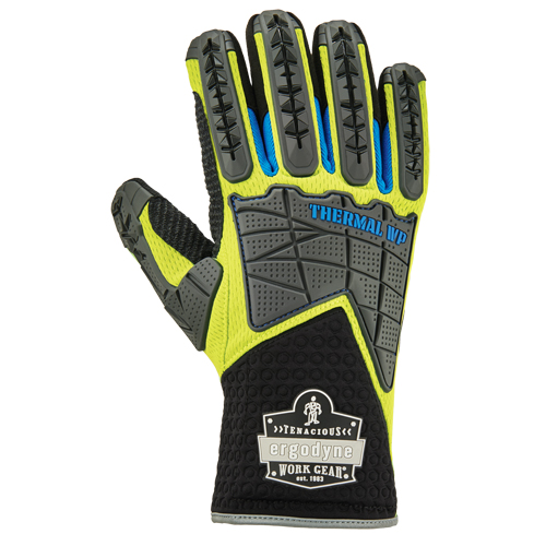ProFlex&reg; Performance Dorsal Impact-Reducing Gloves + Thermal WP, Small, Suede Palm, Safety Cuff Brunswick Fyr & Safety