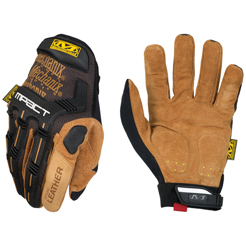 Gants M-Pact, Petit, Paume en Cuir fleur, Poignet Boucle et crochet Brunswick Fyr & Safety
