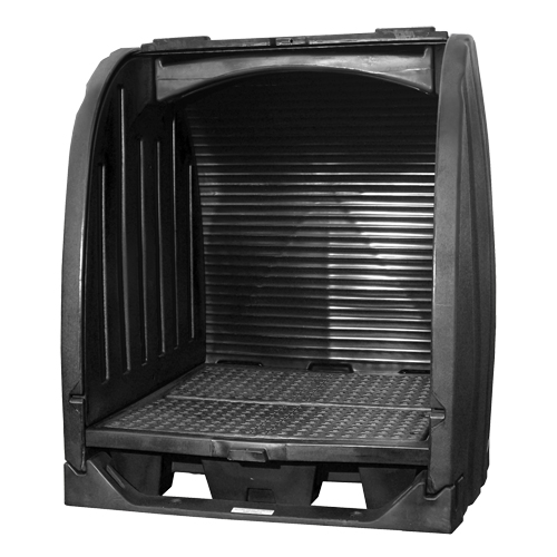 Abris de confinement des d&eacute;versements avec drain, 65" lo x 58" la x 69" h, Capacit&eacute; de charge 6000 lb Brunswick Fyr & Safety