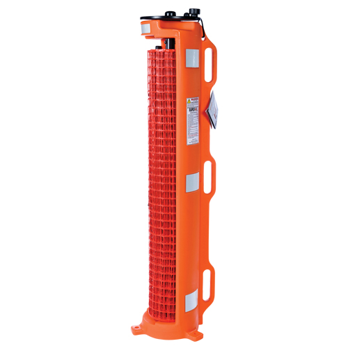 Barri&egrave;re avec roues , 50' lo, Plastique, Orange Brunswick Fyr & Safety
