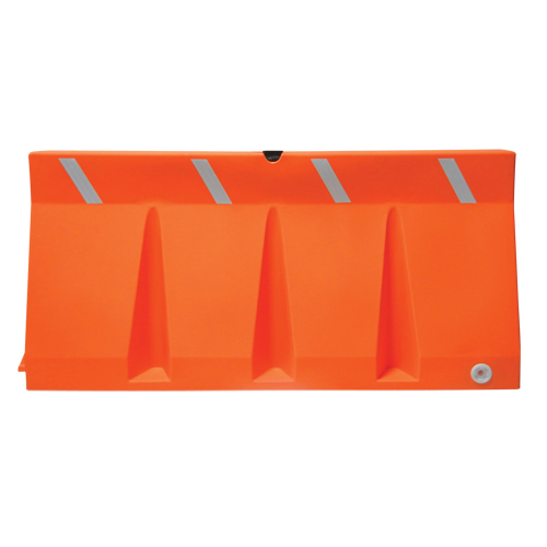 Traffic Barriers, Water-Filled, 69.75" L x 33.75" H, Orange Brunswick Fyr & Safety