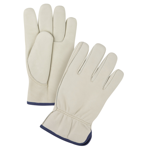 Gants de conducteur doubl&eacute;s pour l'hiver de premi&egrave;re qualit&eacute;, T-Grand, Paume en Cuir fleur de vache, Molleton Brunswick Fyr & Safety