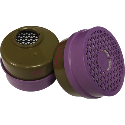 Cartouche pour respirateur, Cartouche gaz/vapeur, Gaz multiples/Vapeur organique/Filtre P100 Brunswick Fyr & Safety