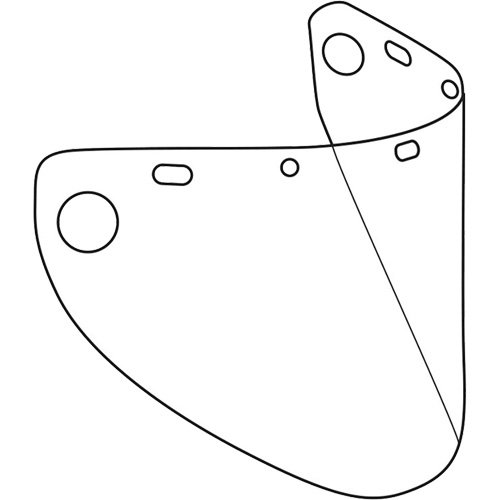 Dynamic Die Cut Formed Faceshield Visor, Polycarbonate, Clear Tint Brunswick Fyr & Safety