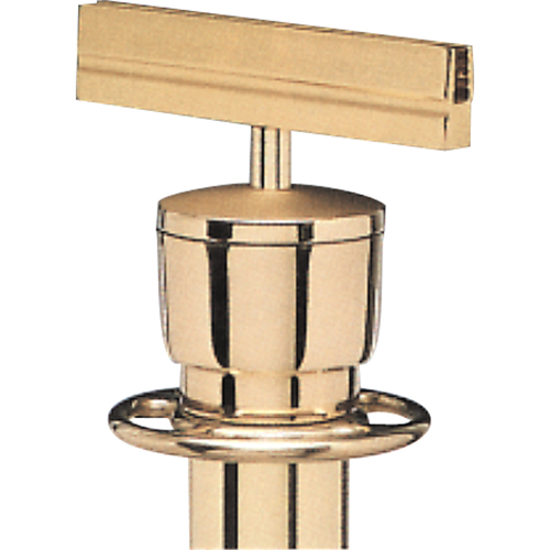 Sign Bracket for Portable Post, Polished Brass Brunswick Fyr & Safety