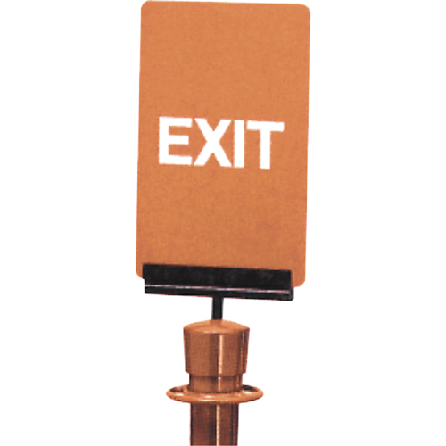 "Exit" Crowd Control Sign, 11" x 7", Plastic, English Brunswick Fyr & Safety