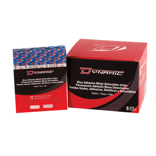 Recharge de bandages adh&eacute;sifs bleus pour distributeur Dynamic, Jointures, 3", Tissu d&eacute;tectable, Non st&eacute;rile Brunswick Fyr & Safety
