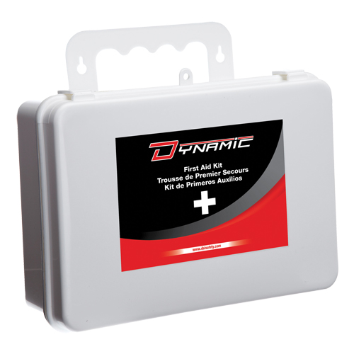 Trousse de premiers soins pour bureau Dynamic, Dispositif m&eacute;dical Classe 1, Boîte en plastique Brunswick Fyr & Safety