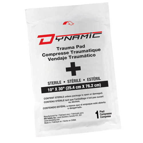 Dynamic Trauma Gauze, Pad, 10" L x 30" W, Sterile, Medical Device Class 1 Brunswick Fyr & Safety