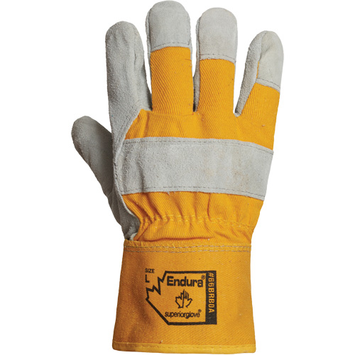 Gants d'ajusteur pour l'hiver Endura, Grand, Paume en Cuir refendu, Doublure en Boa Brunswick Fyr & Safety