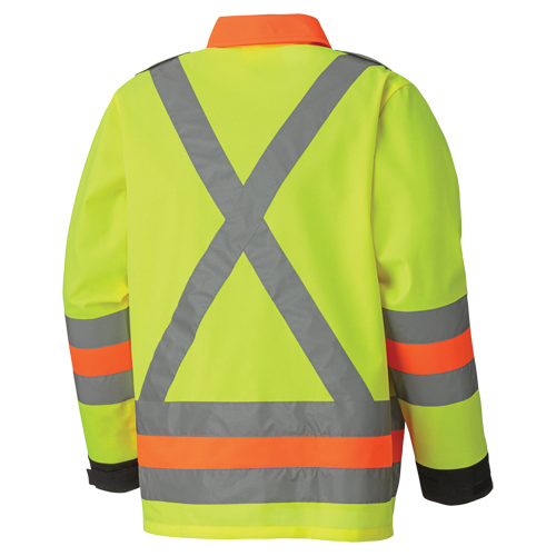 6007 Veste de s&eacute;curit&eacute; routi&egrave;re respirante, Polyester, Jaune lime haute visibilit&eacute;, T-petit Brunswick Fyr & Safety