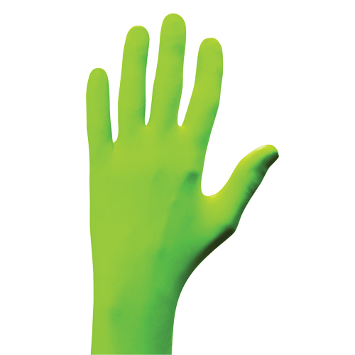Gants N-Dex, Petit, Nitrile, 5 mils, Sans poudre, Vert Brunswick Fyr & Safety