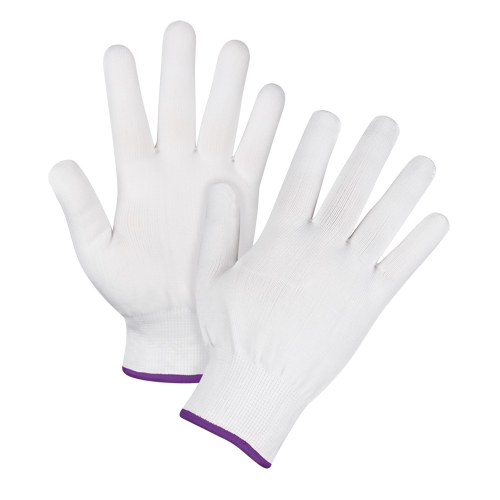 Seamless String Knit Gloves, Polyester, 15 Gauge, Ladies/X-Small Brunswick Fyr & Safety