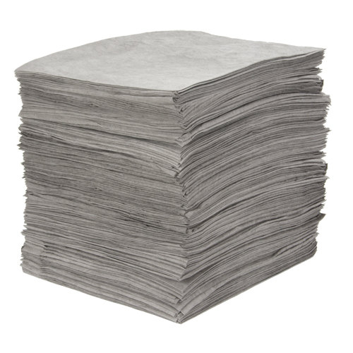 Premium Meltblown Sorbent Pads, Universal, 15" x 18", 25 gal. Absorbancy Brunswick Fyr & Safety