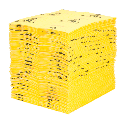 Premium Caution Pads, Universal, 15" x 18", 24.4 gal. Absorbancy Brunswick Fyr & Safety