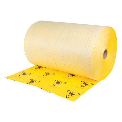 Premium Caution Rolls, Heavyweight, 150' L x 30" W, 57 gal. Absorbancy Brunswick Fyr & Safety