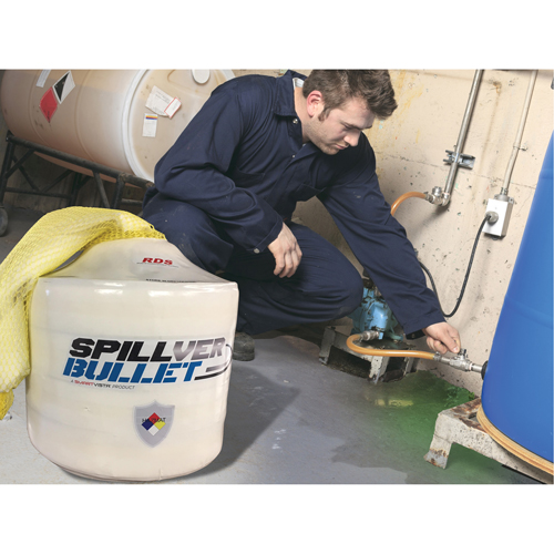 Spillver Bullet Hazmat Boom, Hazmat, 50' L x 5" W, 14 gal. Absorbancy Brunswick Fyr & Safety