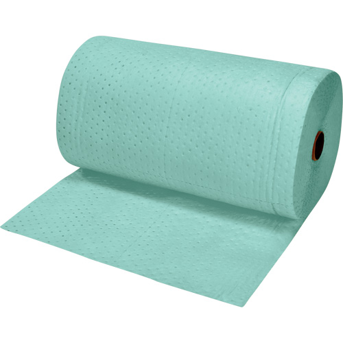 Rouleaux absorbants li&eacute;s de premi&egrave;re qualit&eacute;, Lourd, 150' lo x 30" la, Absorption 50 gal. Brunswick Fyr & Safety