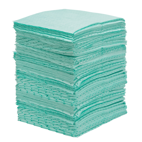 Premium Bonded Sorbent Pads, Hazmat, 15" x 18", 30 gal. Absorbancy Brunswick Fyr & Safety