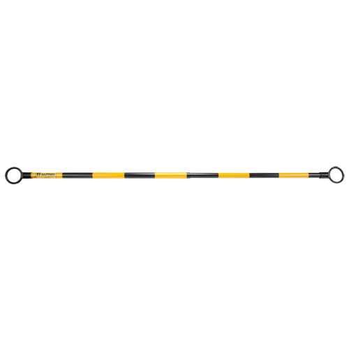Telescopic Barricade Bar, 85" Extended Length, Black/Yellow Brunswick Fyr & Safety