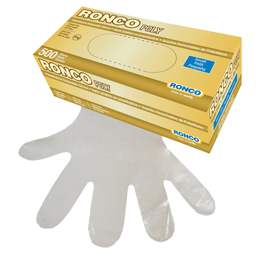 Gants jetables, Petit, Poly&eacute;thyl&egrave;ne, 1 mil, Sans poudre, Transparent Brunswick Fyr & Safety