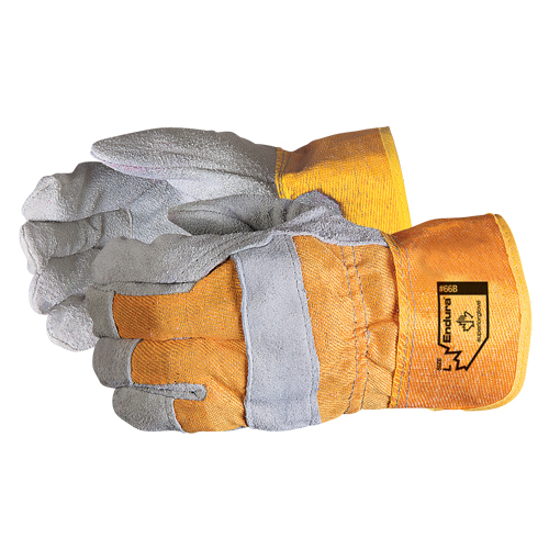 Gants d'ajusteur Endura, 2T-Grand, Paume en Cuir refendu, Doublure en Coton Brunswick Fyr & Safety