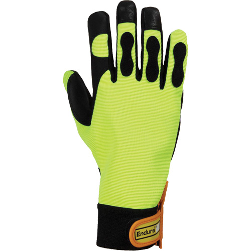 Gants pour scie &agrave; chaîne haute visibilit&eacute; Endura, Taille Grand/9, Paume Ch&egrave;vre Brunswick Fyr & Safety