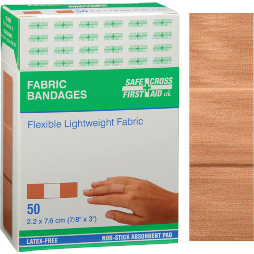 Bandages, Rectangular/Square, 3", Fabric, Non-Sterile Brunswick Fyr & Safety
