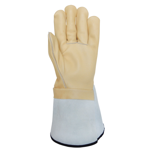 Lineman's Gloves, Medium, Grain Cowhide Palm Brunswick Fyr & Safety