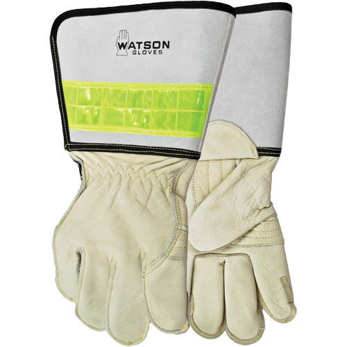 Gants de soudage pour monteur de ligne pour disjoncteur, Cuir fleur de vache, Taille Moyen Brunswick Fyr & Safety