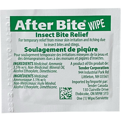 Tampons pour soulagement des piqûres d'insectes After Bite Brunswick Fyr & Safety